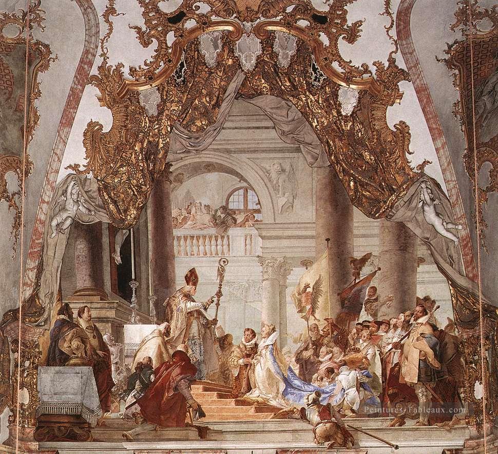 Wurtzbourg Le mariage de l’empereur Frédéric Barbarossa avec Béatrice de Bourgogne Giovanni Battista Tiepolo Peintures à l'huile